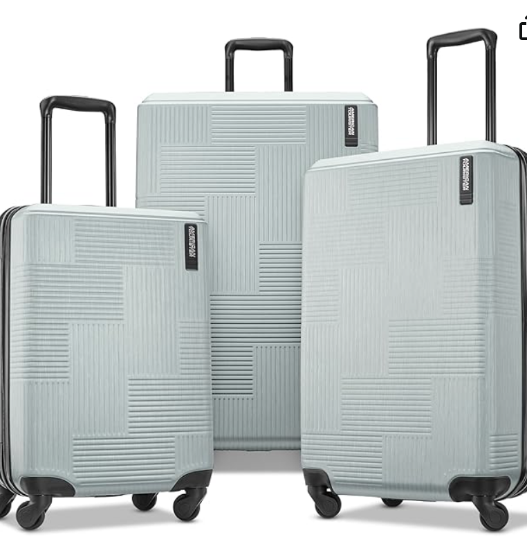 a group of luggage with wheels